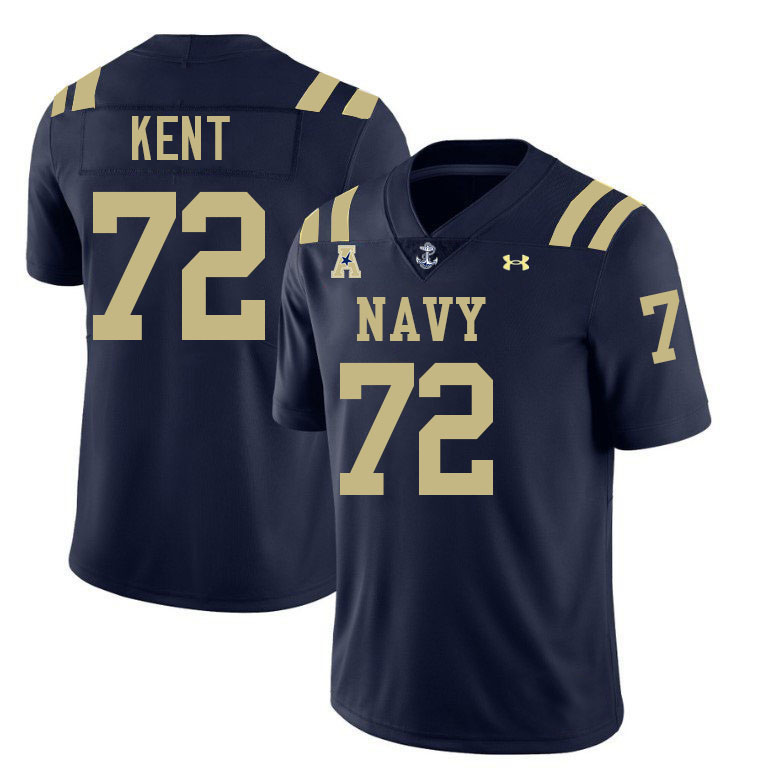 Navy Midshipmen #72 Nathan Kent College Football Jerseys Stitched-Navy